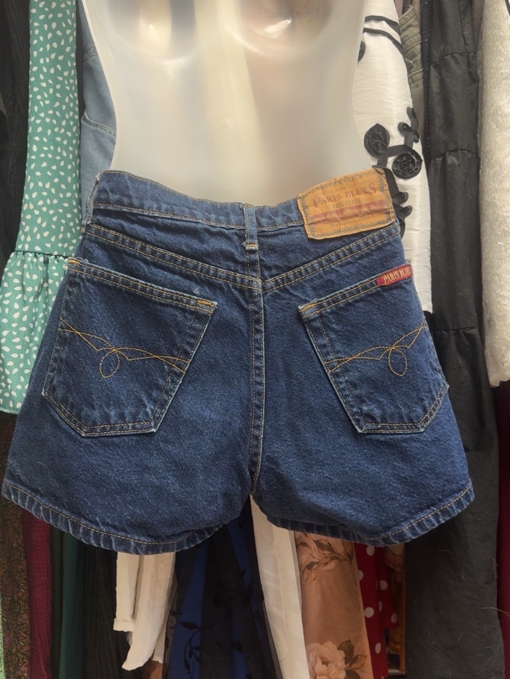 Vintage Paris Blues Classic Blue Denim Shorts - Women's